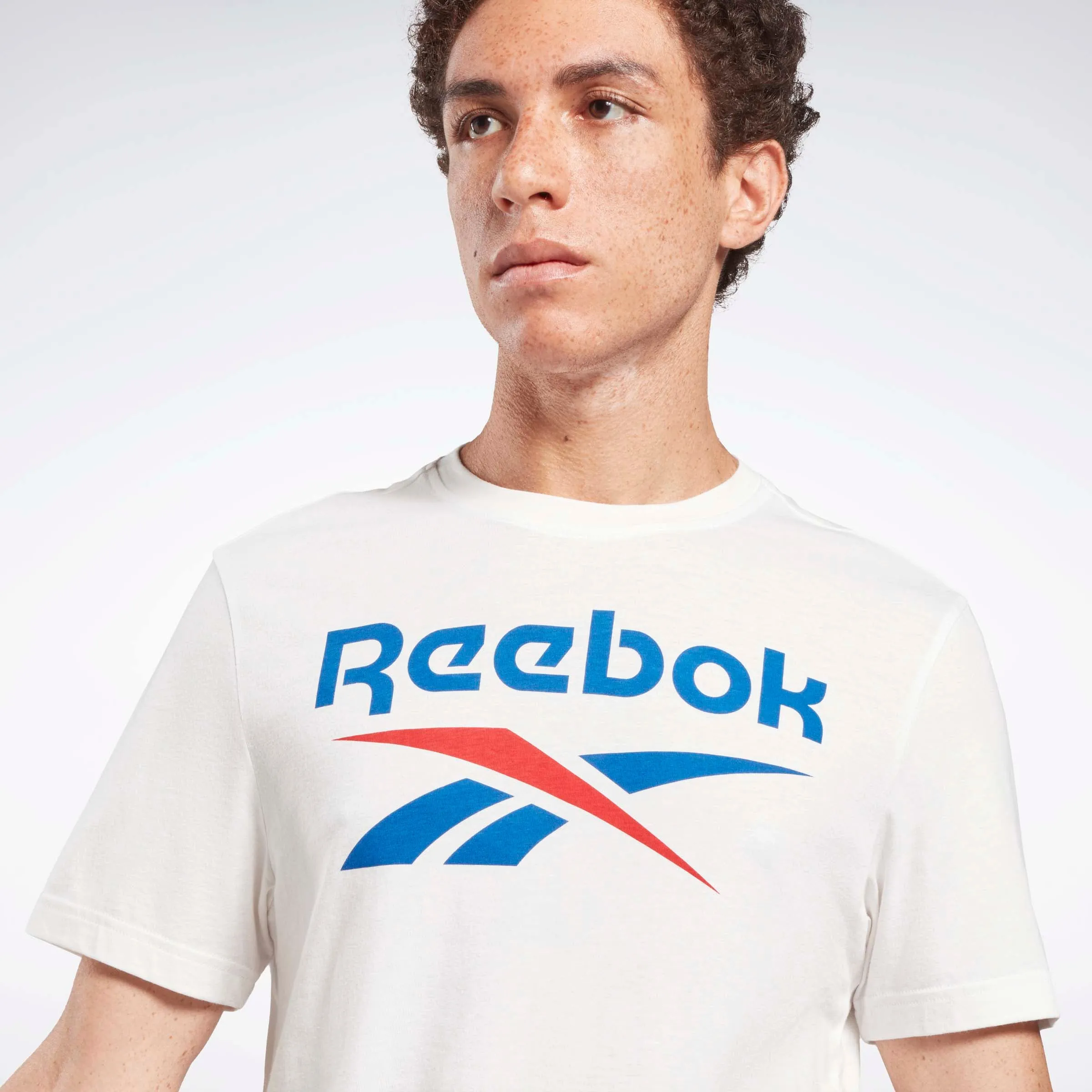 Reebok Identity Big Logo T-Shirt White/Vector Blue