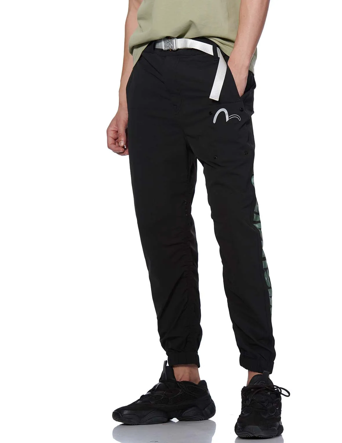 Reflective Herringbone Strap Belt 3D Joggers