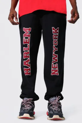 Regular Fit Varsity Ny Print Joggers | boohooMAN UK