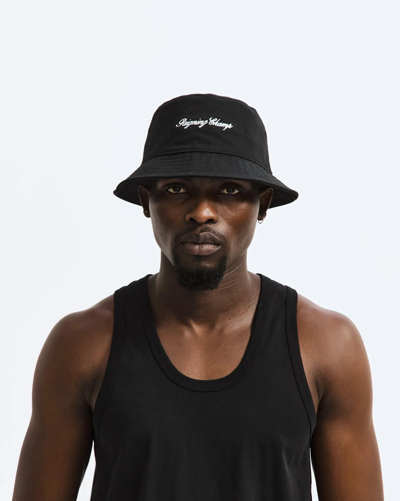 Reigning Champ   Script Series Bucket Hat Black