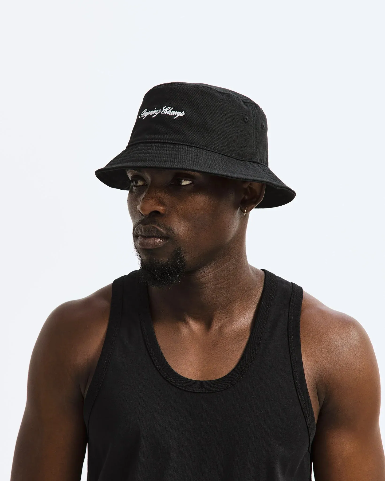 Reigning Champ   Script Series Bucket Hat Black