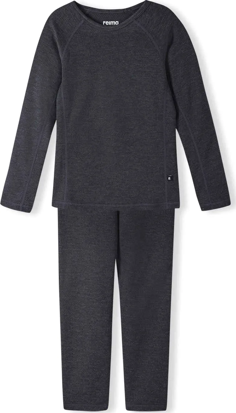 Reima Kids' Thermal Set Lani Black Melange | Buy Reima Kids' Thermal Set Lani Black Melange here | Outnorth