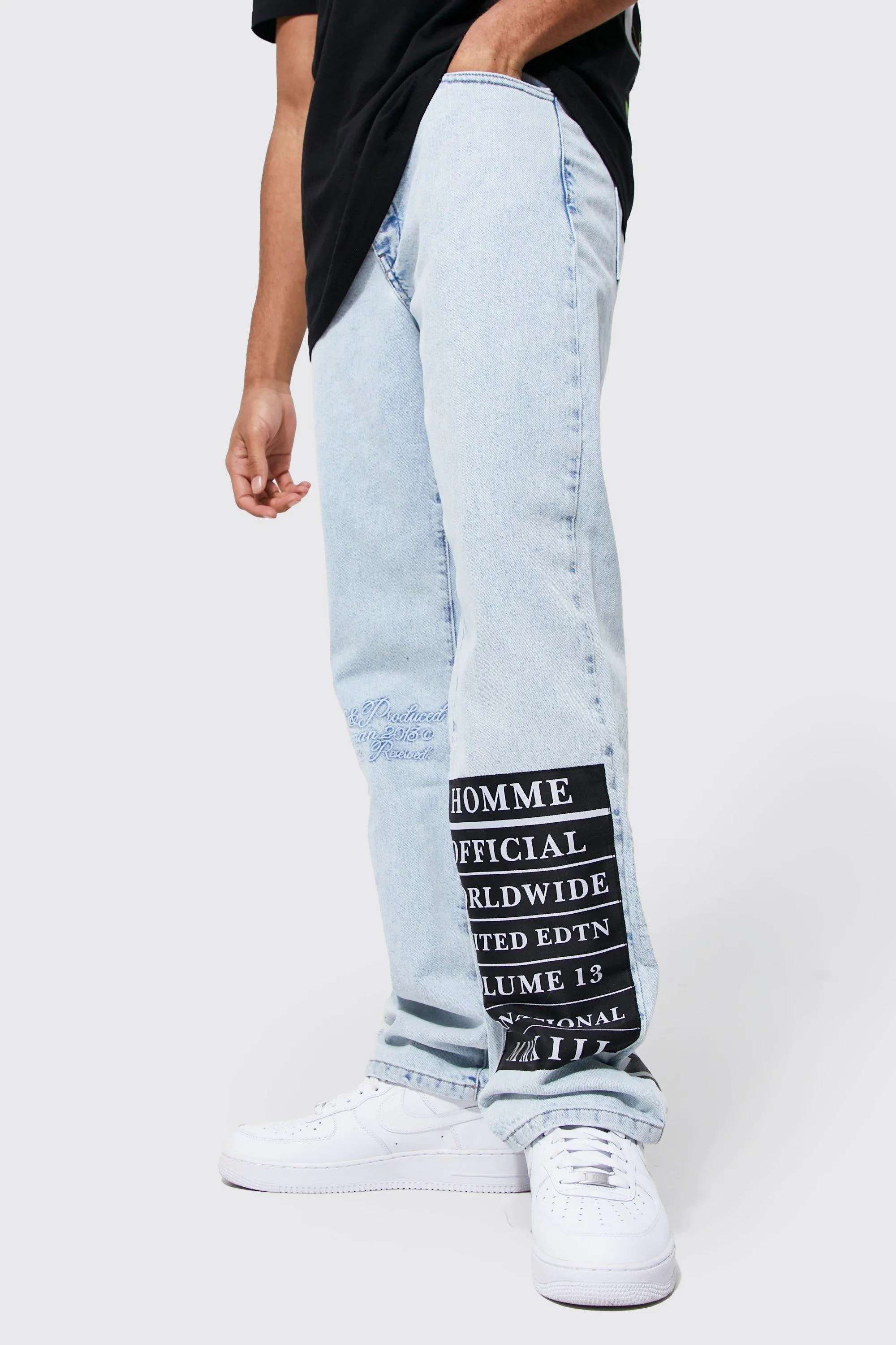 Relaxed Fit Photo Print Jeans