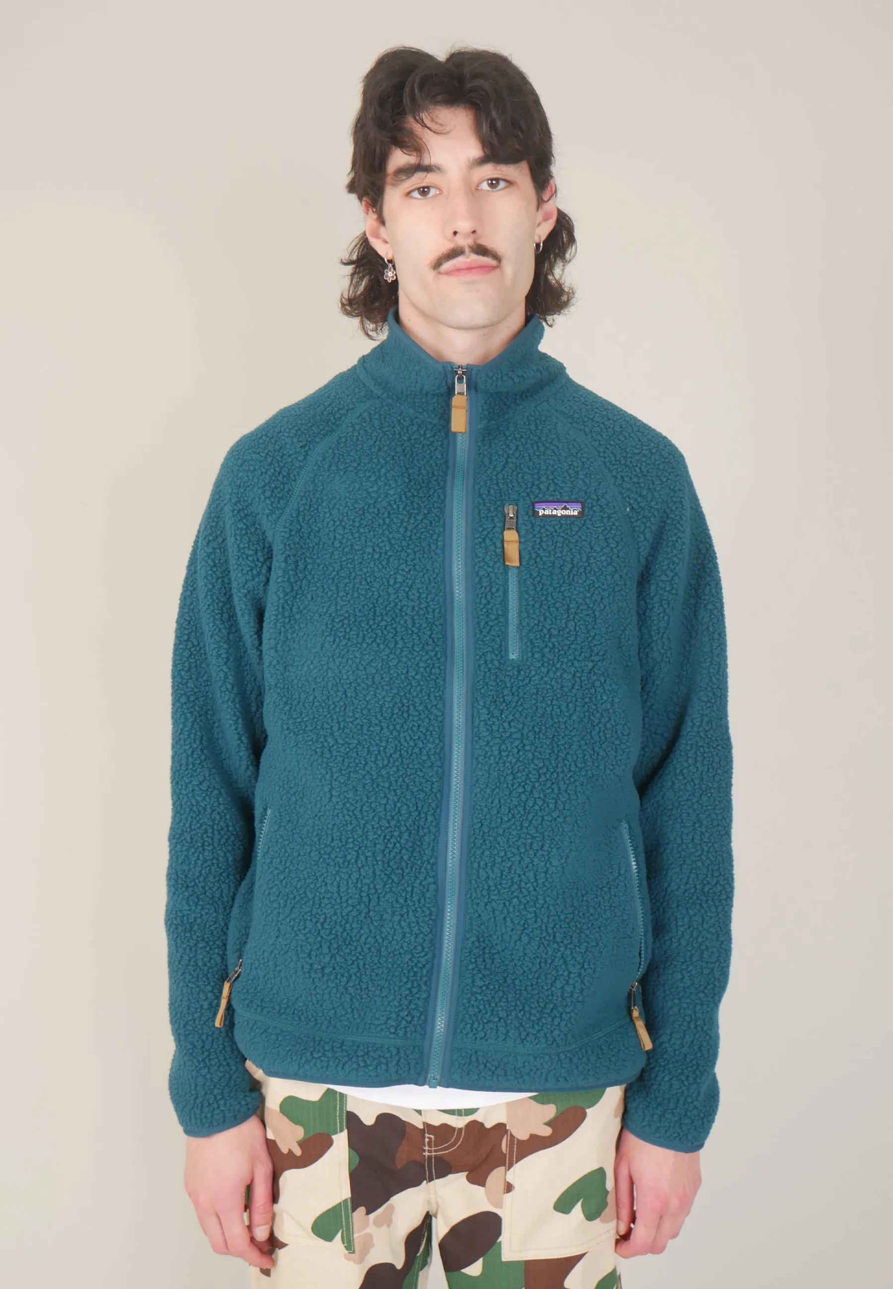 Retro Pile Jacket - dark borealis green