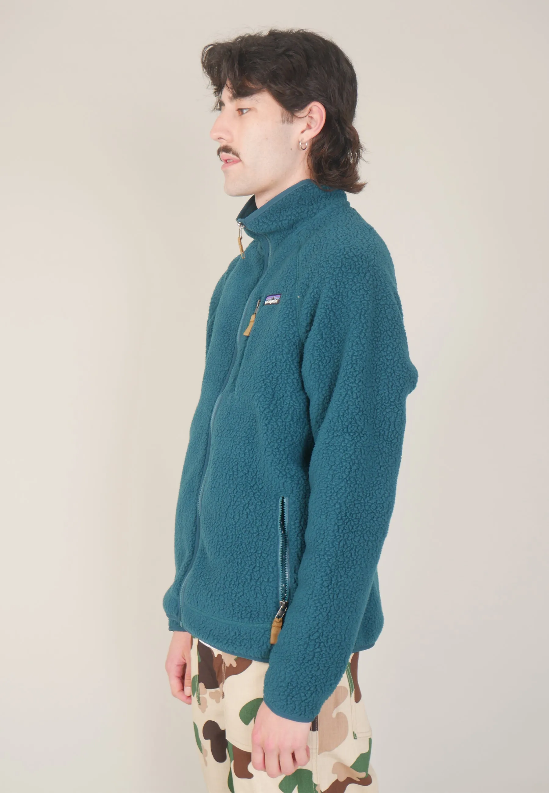 Retro Pile Jacket - dark borealis green