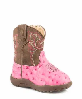 Roper Infant Cowbabies Annabelle Faux Ostrich Boot