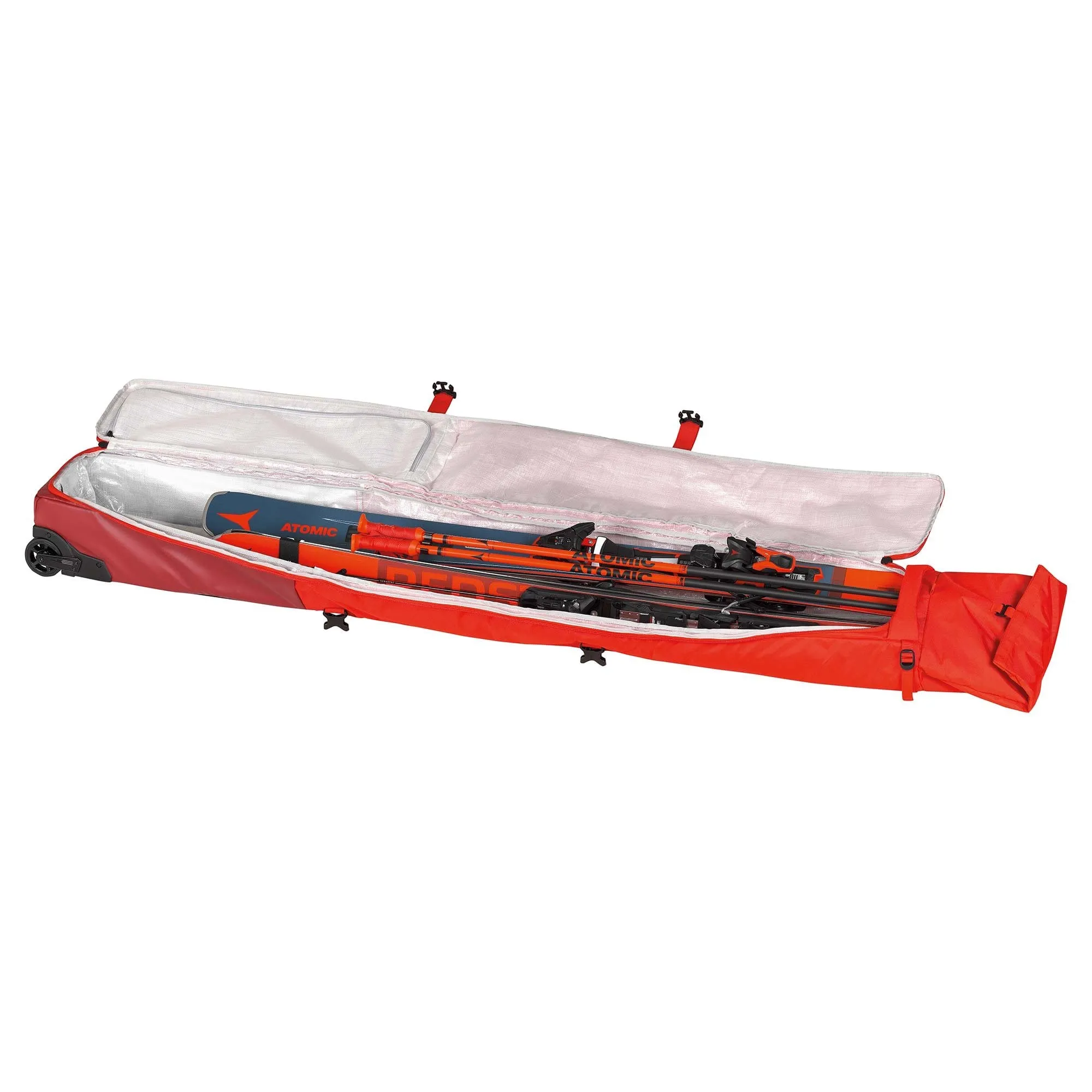 RS Double 2/3 Pair Ski Wheelie Bag - Red/Rio