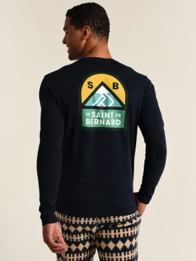     SAINT BERNARD  Men's Long Sleeve Ski Run Logo Tee    