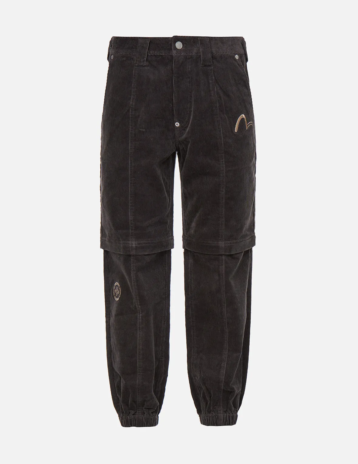 Sashiko Logo Embroidered Mock 2-in-1 Corduroy Joggers