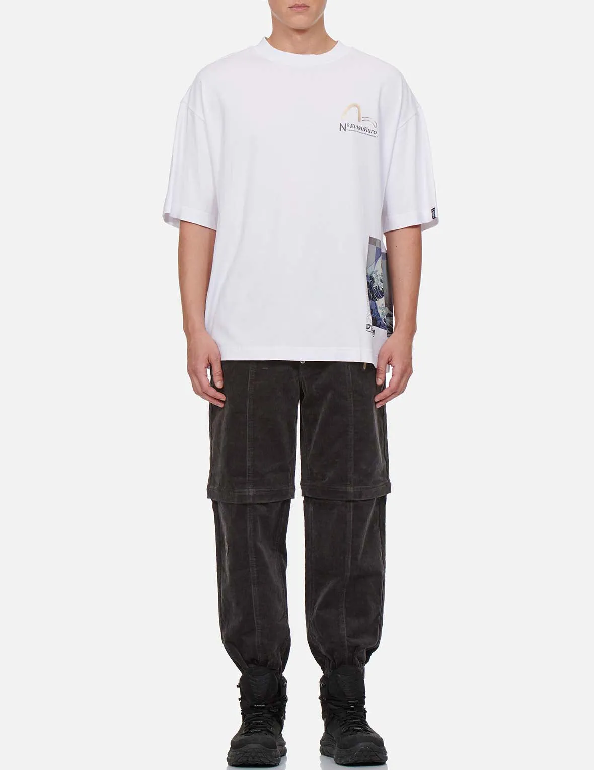 Sashiko Logo Embroidered Mock 2-in-1 Corduroy Joggers