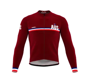 ScudoPro Pro Thermal Long Sleeve Cycling Jersey Country CODE Australia Vine | Men and Women