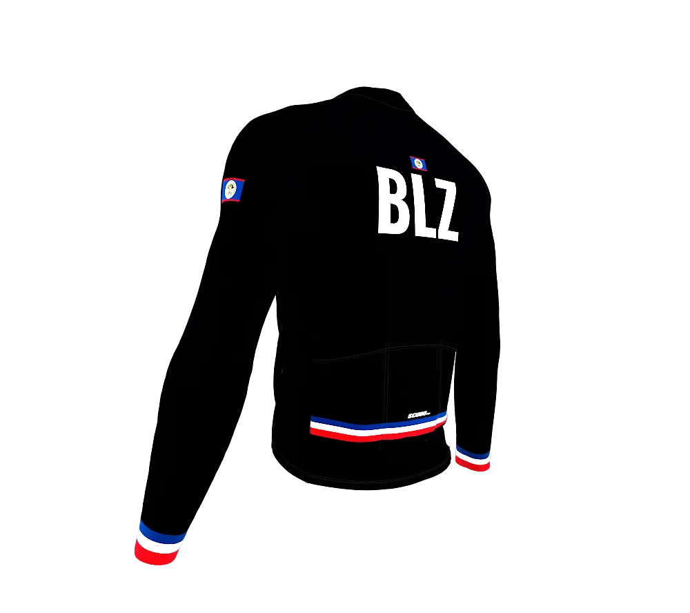 ScudoPro Pro Thermal Long Sleeve Cycling Jersey Country CODE Belize Black | Men and Women