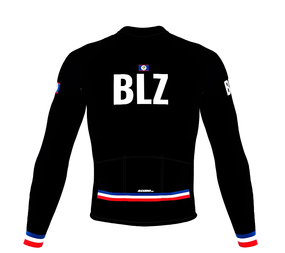 ScudoPro Pro Thermal Long Sleeve Cycling Jersey Country CODE Belize Black | Men and Women