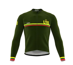 ScudoPro Pro Thermal Long Sleeve Cycling Jersey Country CODE Lithuania Green | Men and Women