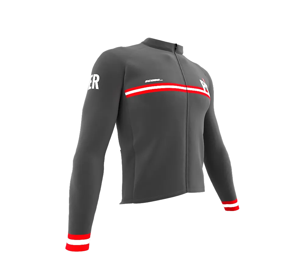 ScudoPro Pro Thermal Long Sleeve Cycling Jersey Country CODE Peru Gray | Men and Women