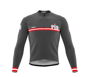 ScudoPro Pro Thermal Long Sleeve Cycling Jersey Country CODE Peru Gray | Men and Women