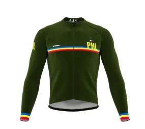 ScudoPro Pro Thermal Long Sleeve Cycling Jersey Country CODE Philippines Green | Men and Women