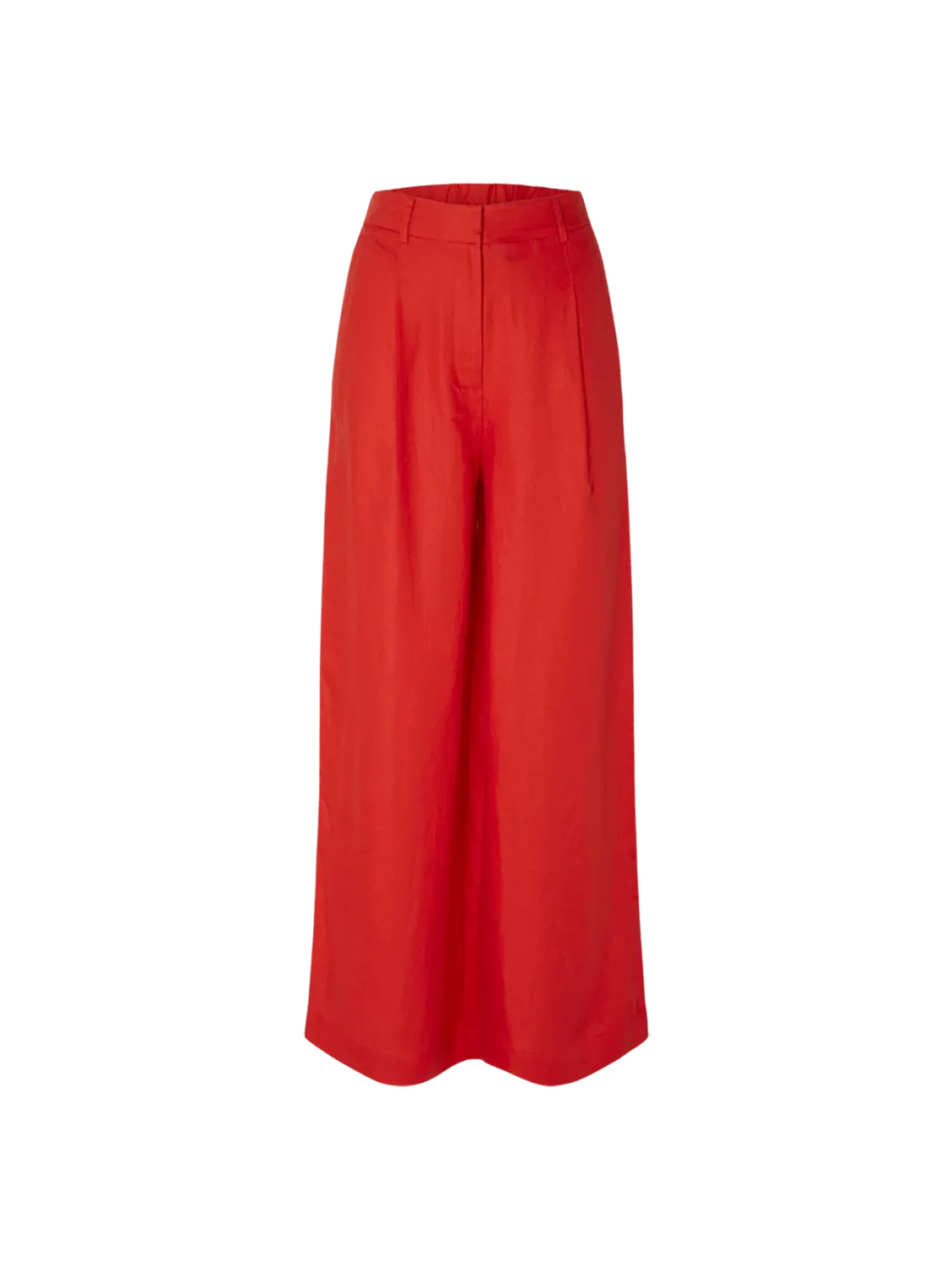 Selected Femme Lyra High-Waisted Wide-Leg Linen Trousers