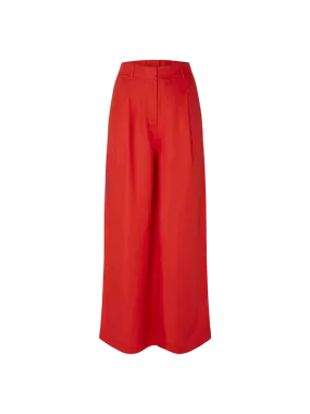 Selected Femme Lyra High-Waisted Wide-Leg Linen Trousers