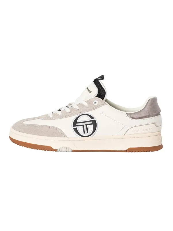 Sergio Tacchini Neo Terrance Leather Trainers - White/Antique White/Raven