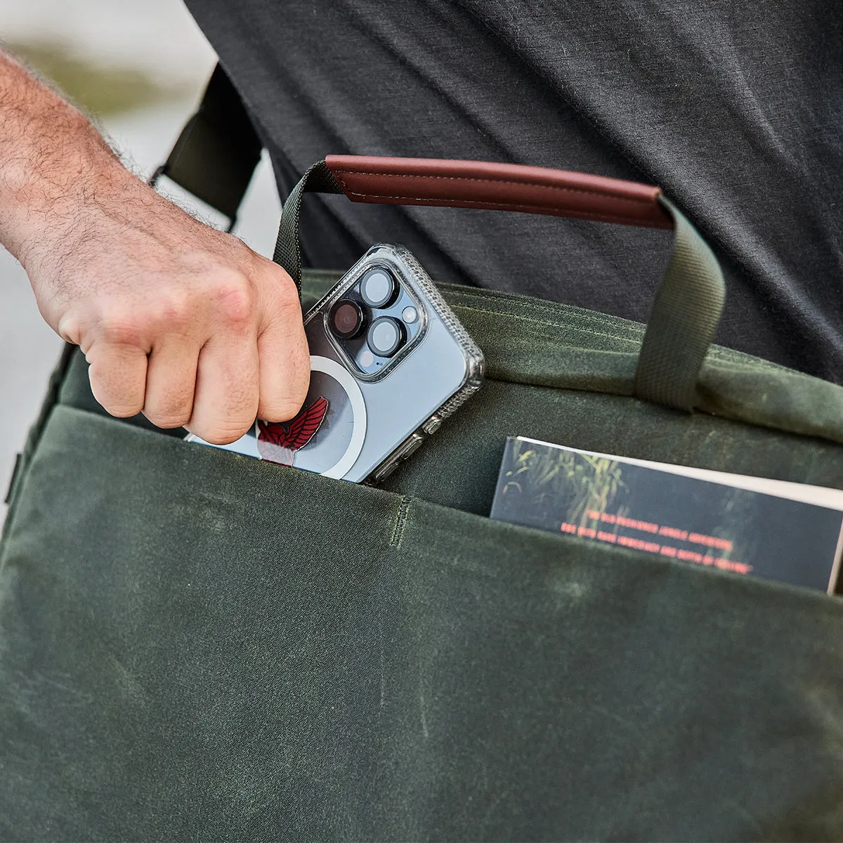 Shoulder Bag - Waxed Canvas