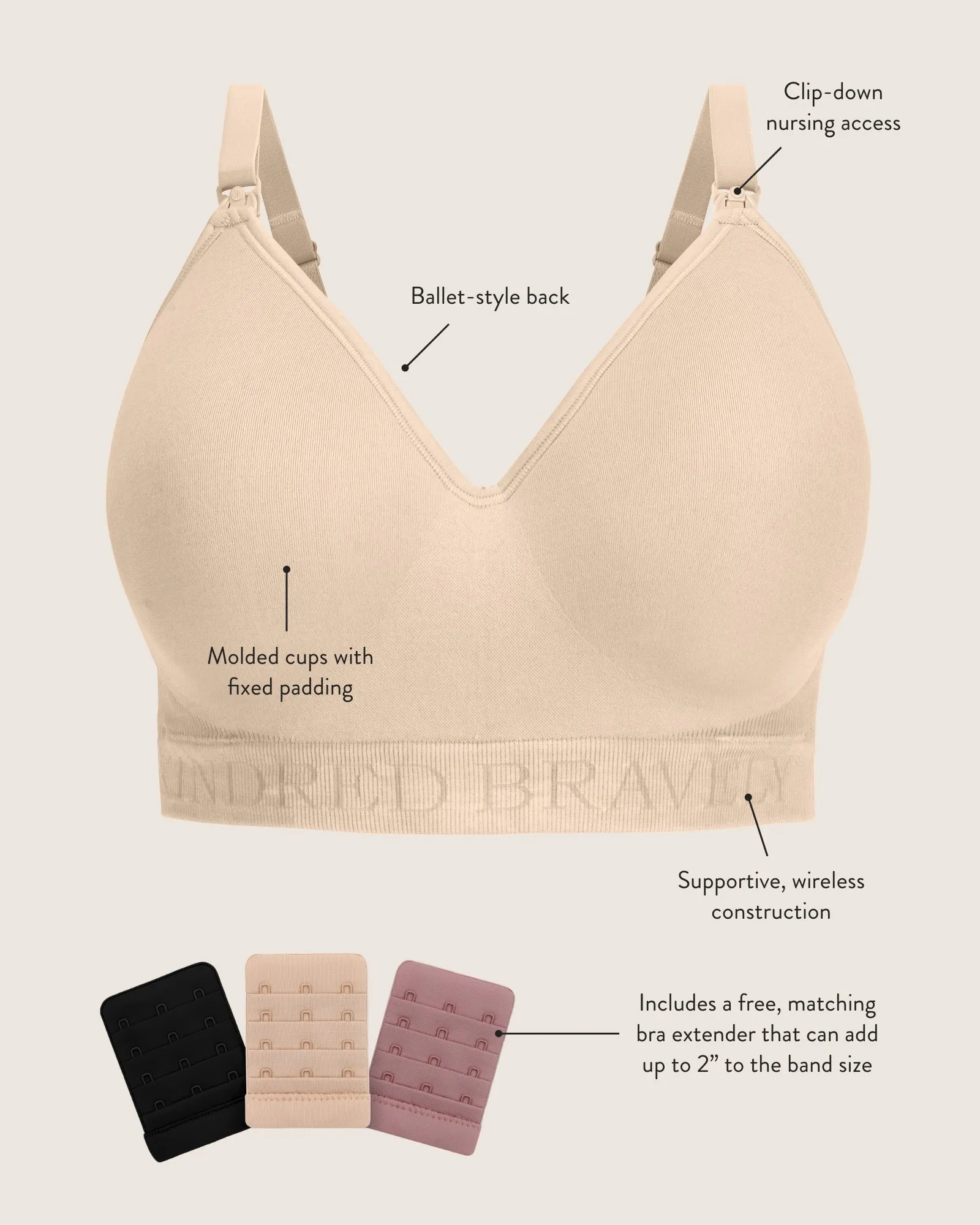 Signature Sublime Contour Maternity & Nursing Bra | Beige