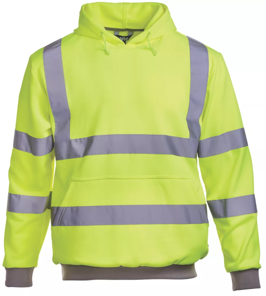 Site Cromer Hi-Vis Hoodie Yellow X Large 52" Chest - Screwfix