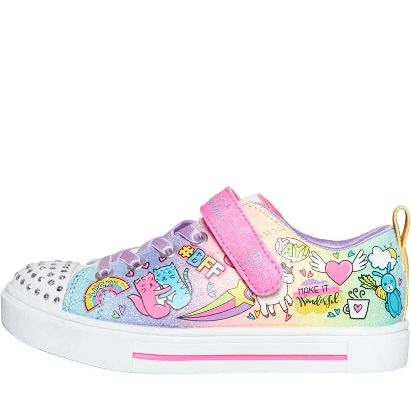 SKECHERS Girls Twinkle Sparks Trainers Multi