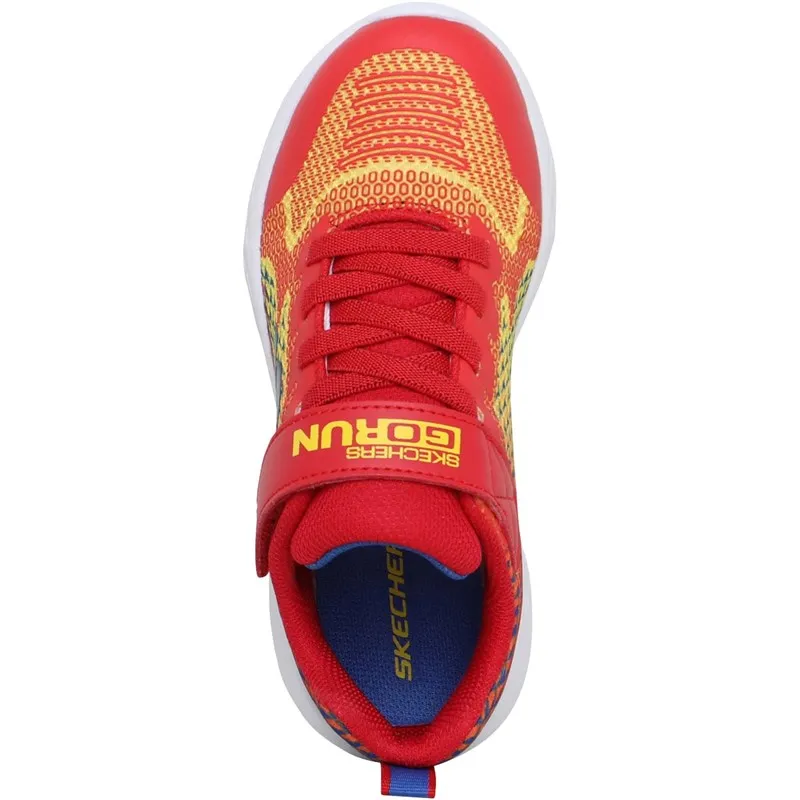 SKECHERS Junior Boys Go Run 600 Baxtux Trainers Red/Yellow