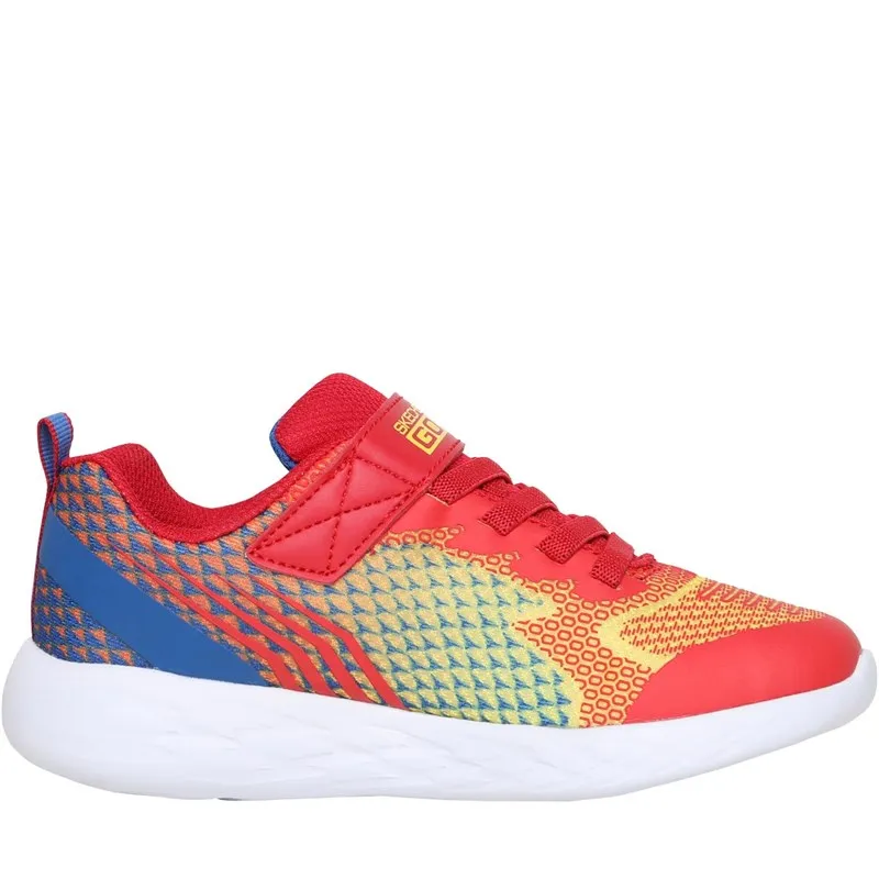 SKECHERS Junior Boys Go Run 600 Baxtux Trainers Red/Yellow