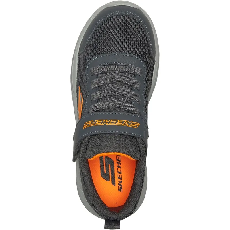 SKECHERS Junior Boys Nitro Sprint Krodon Trainers Charcoal/Orange