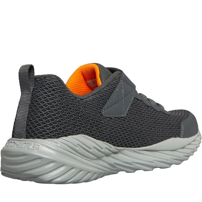 SKECHERS Junior Boys Nitro Sprint Krodon Trainers Charcoal/Orange