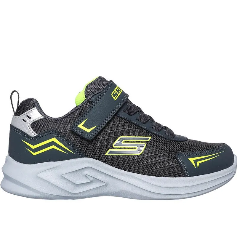 Skechers Kids' Mazematics Junior Trainers Charcoal / Yellow - SS24