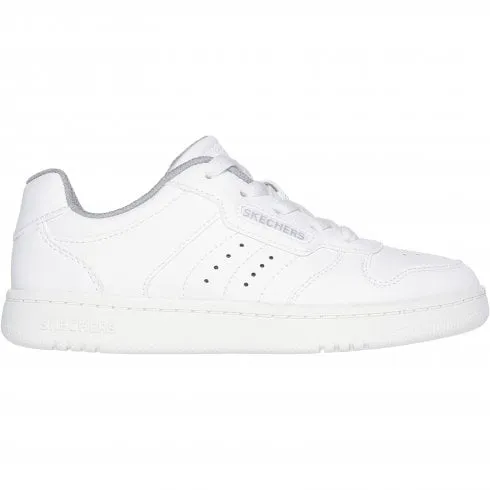 Skechers Quick Street | White | Childrens Lace Up Trainers