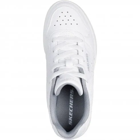 Skechers Quick Street | White | Childrens Lace Up Trainers