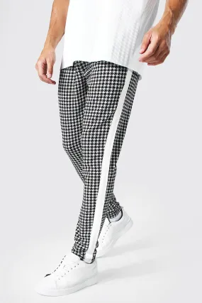 Skinny Fit Dogtooth Jacquard Joggers