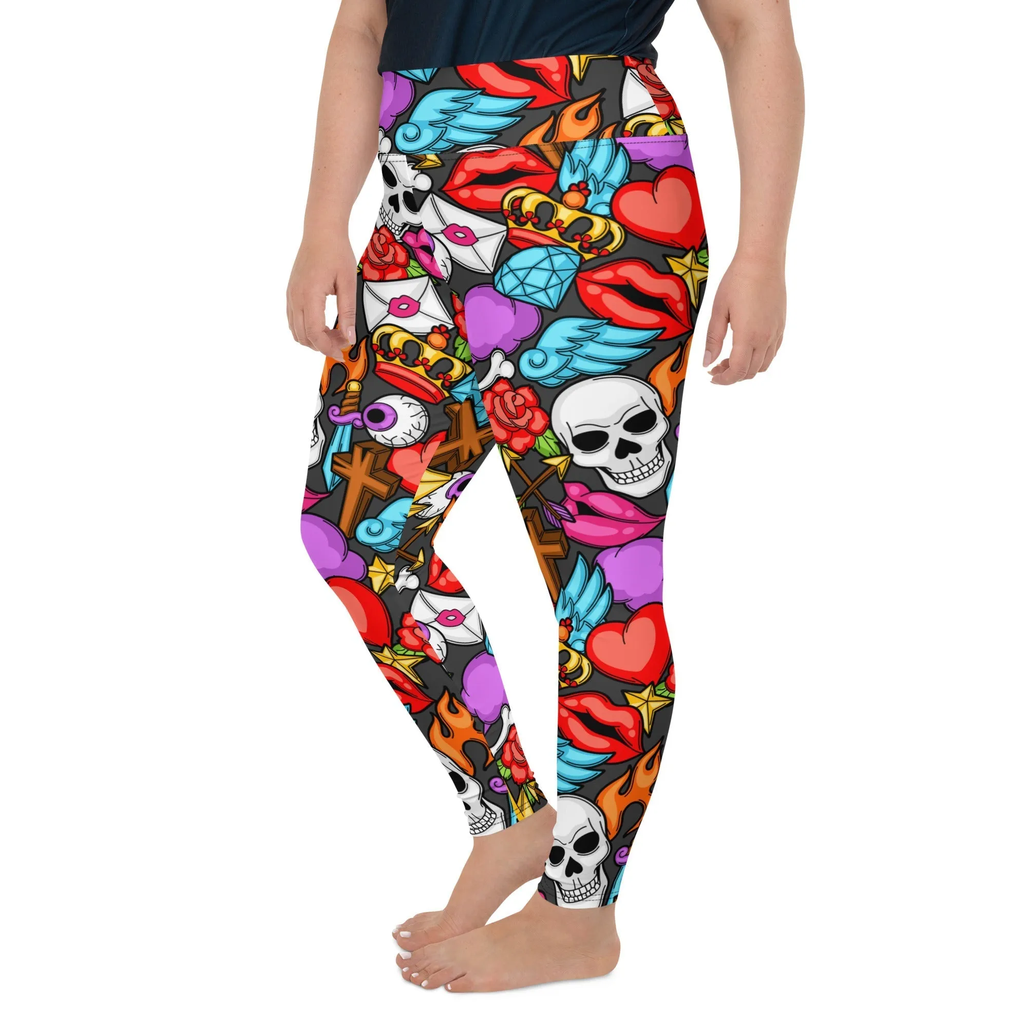 Skulls Plus Size Leggings