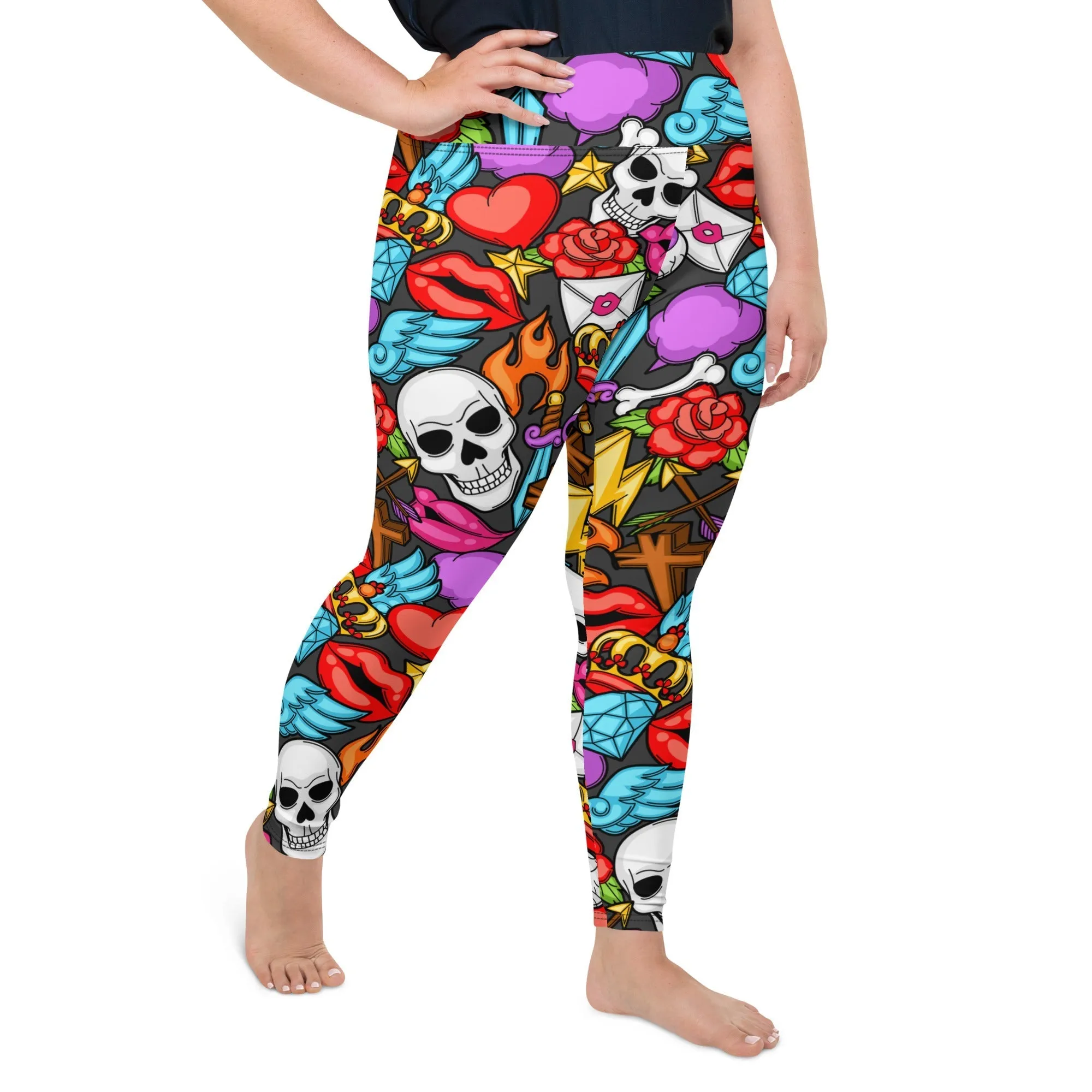 Skulls Plus Size Leggings