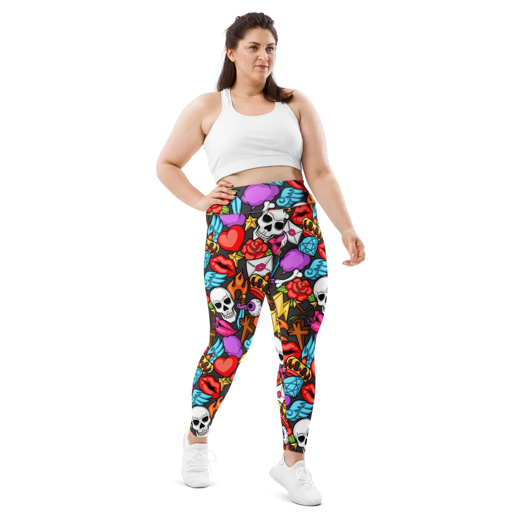 Skulls Plus Size Leggings