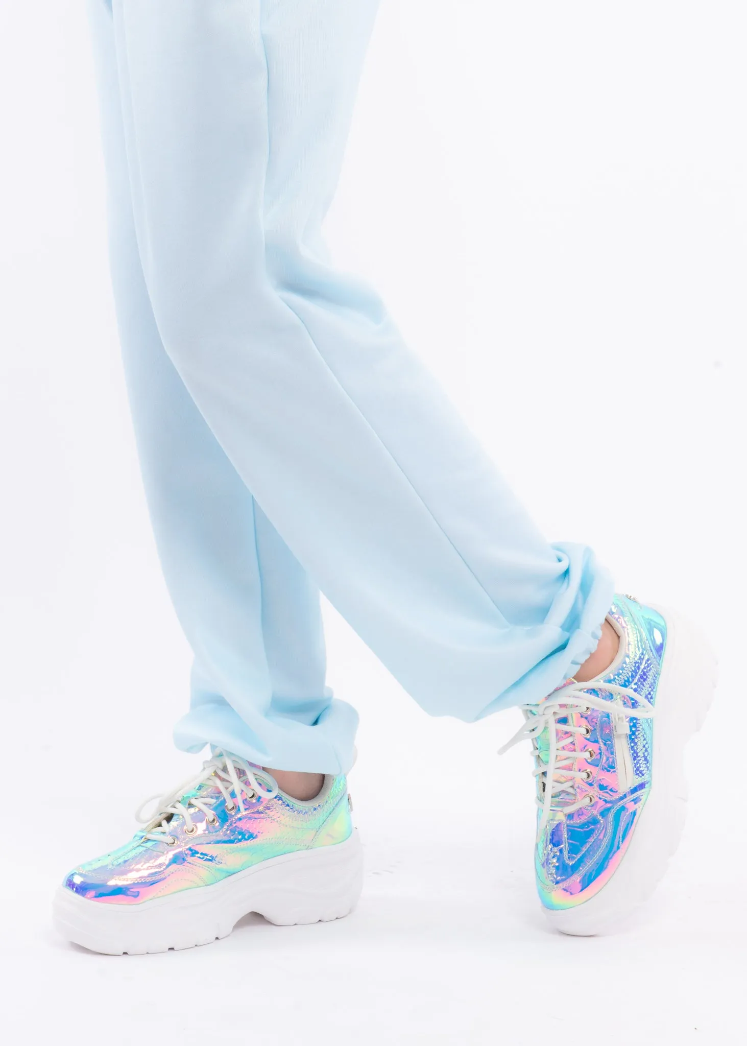 Sky Blue Fleece Sweat Pants