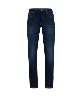 Slim-fit Jeans in Blue Italian Cashmere-touch Denim - Blue