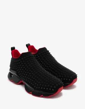 Spike-Sock Black Neoprene Trainers -