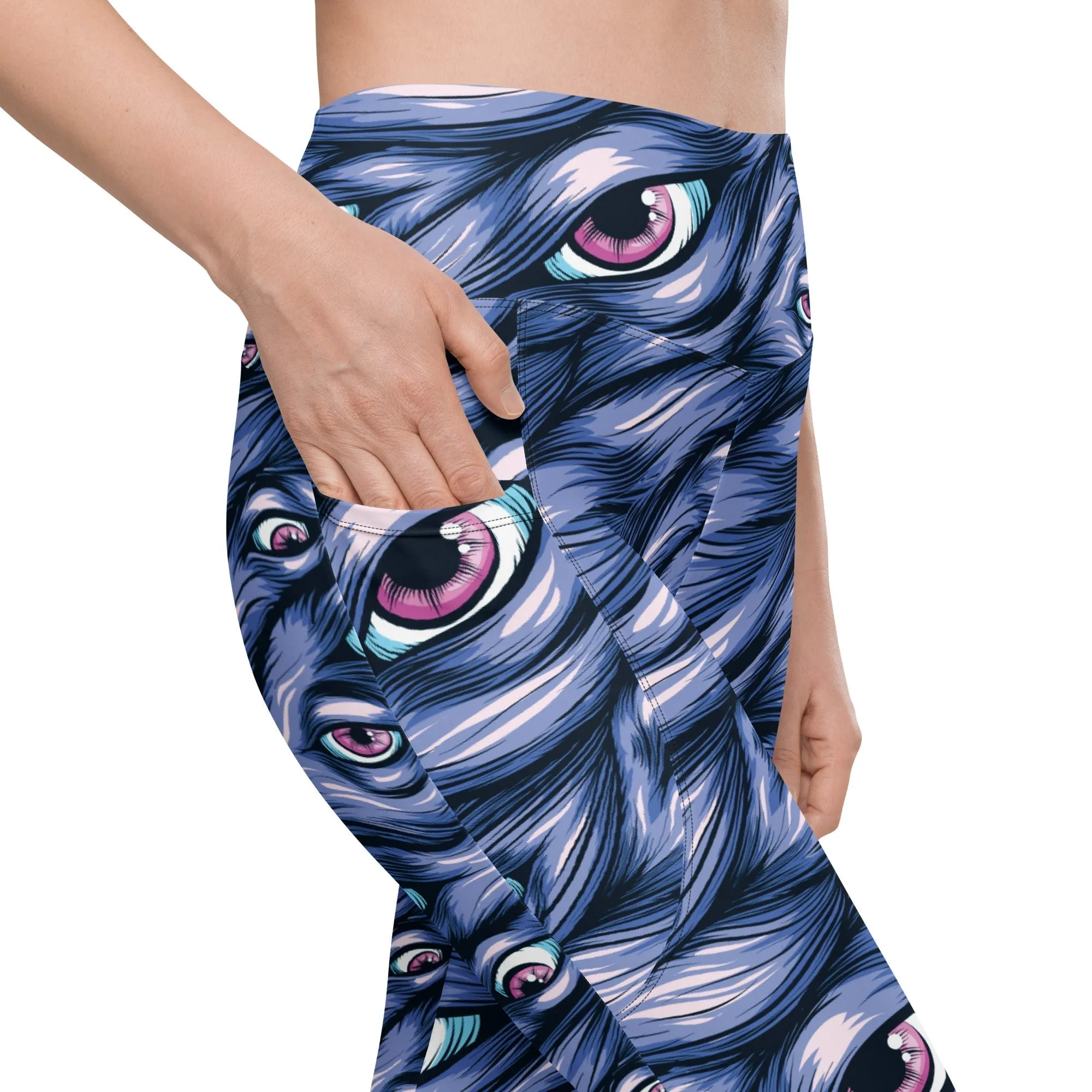 Spooky Eyes Leggings With Pockets