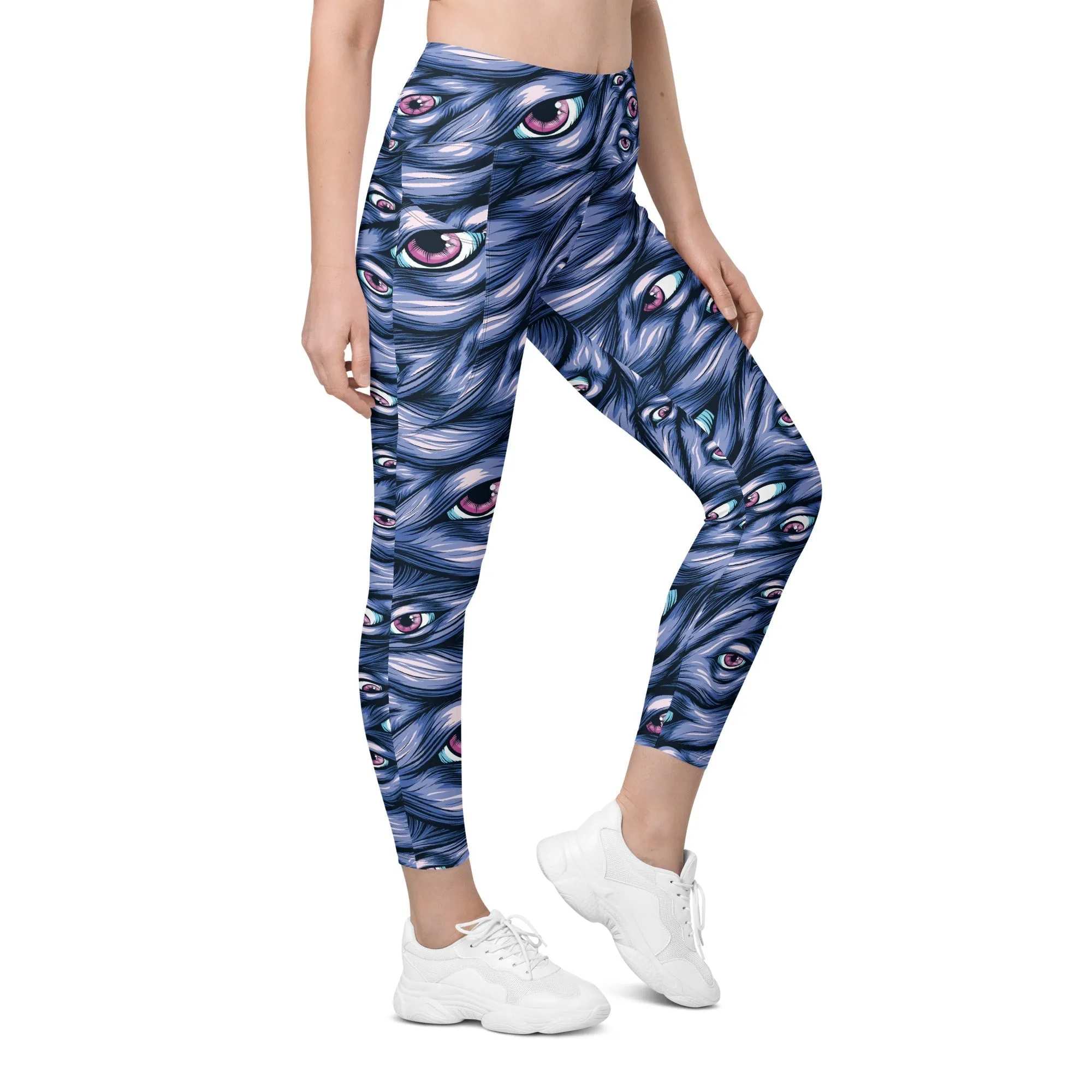 Spooky Eyes Leggings With Pockets