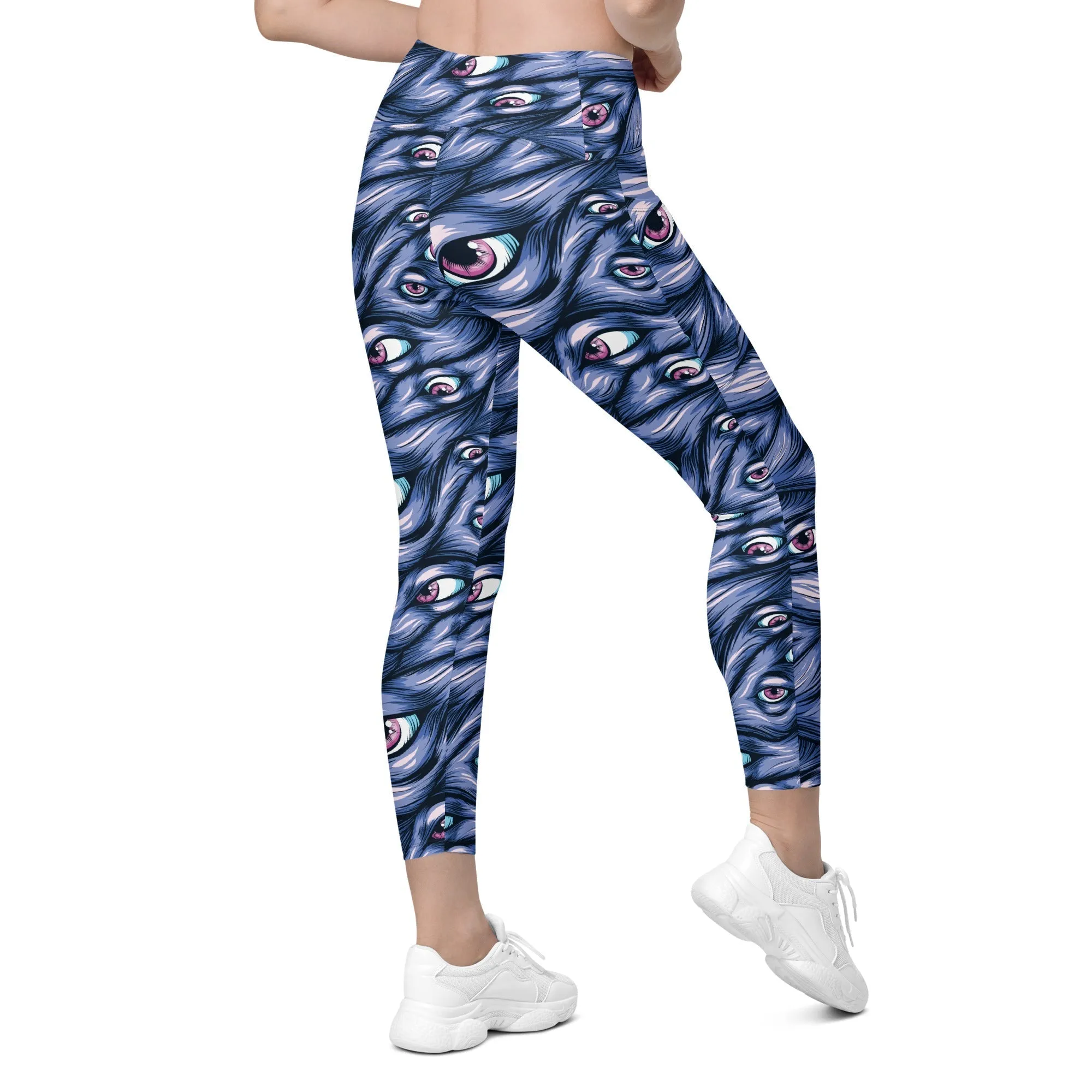 Spooky Eyes Leggings With Pockets