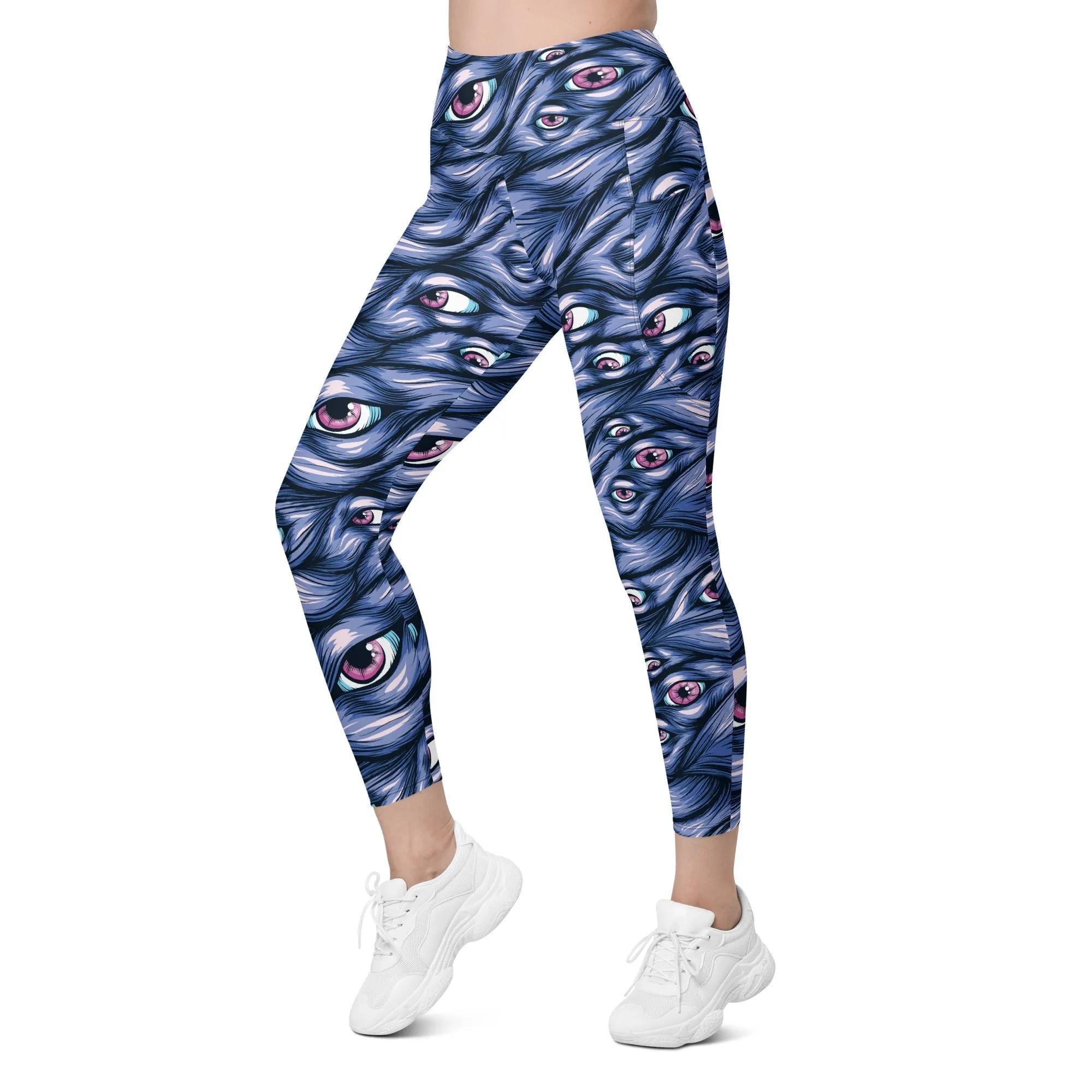 Spooky Eyes Leggings With Pockets