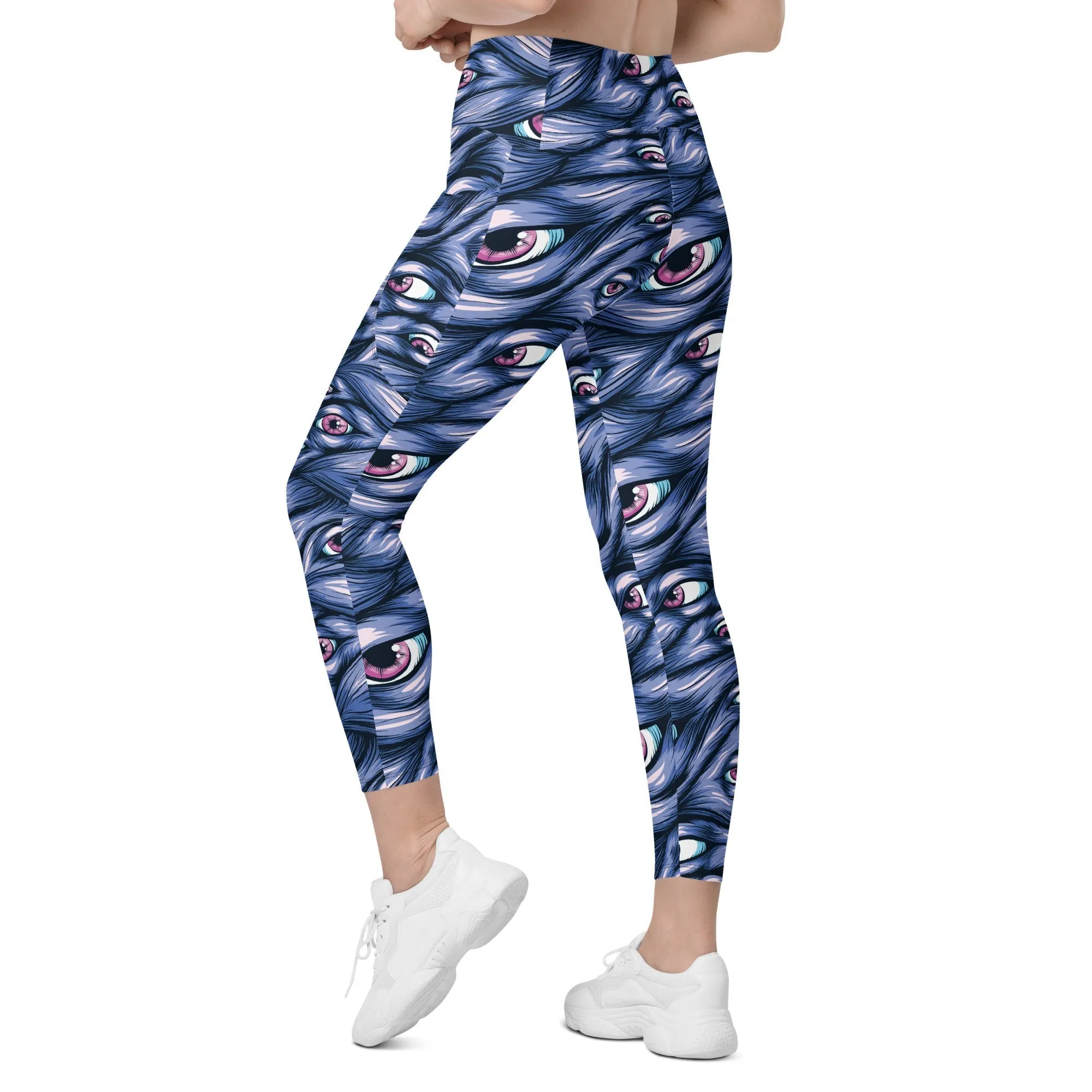 Spooky Eyes Leggings With Pockets