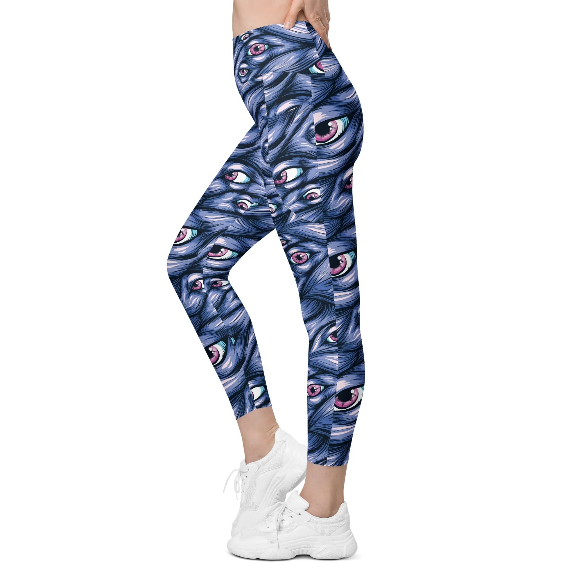 Spooky Eyes Leggings With Pockets