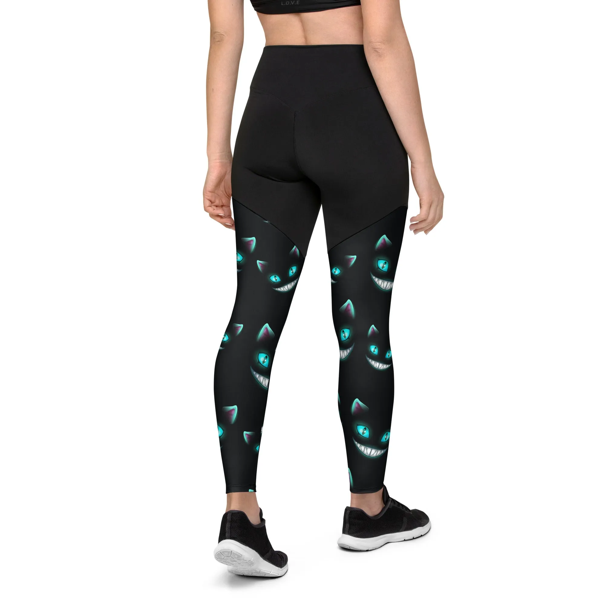 Spooky Halloween Cat Compression Leggings