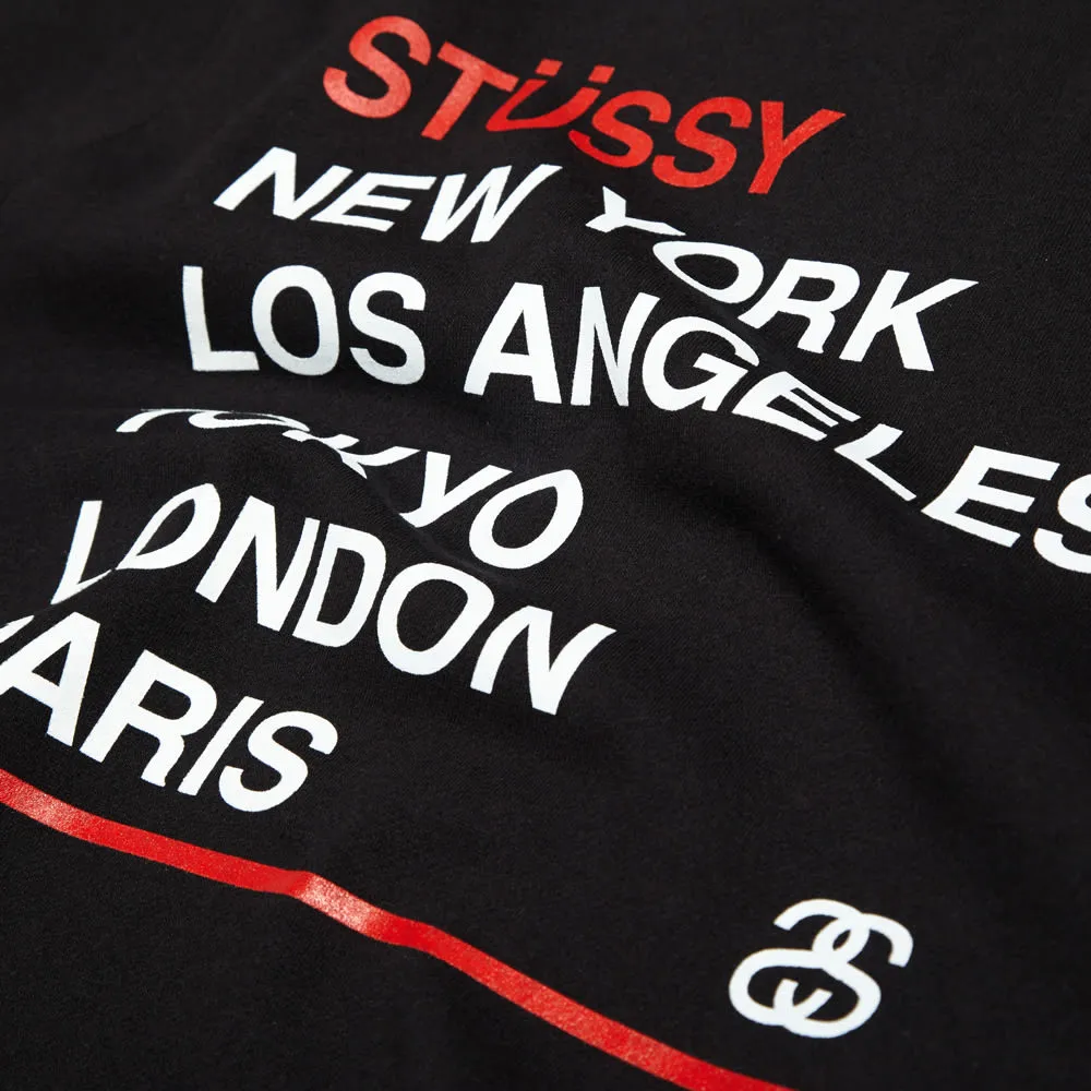 Stussy City Stack Fleece CrewBlack